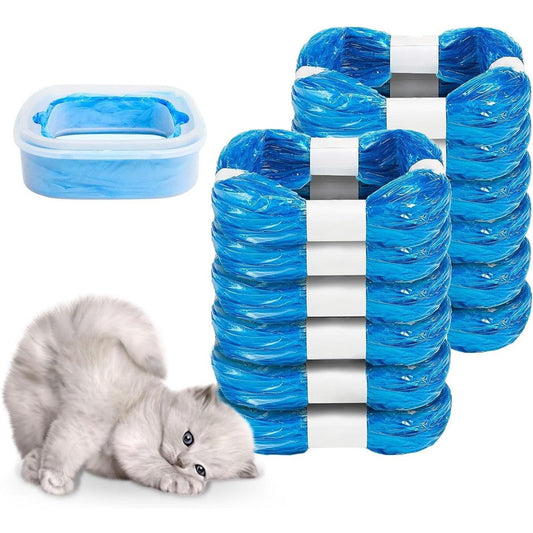 Astrallgn 12 pack cat litter refills front view showing blue cartridges for pet waste disposal.
