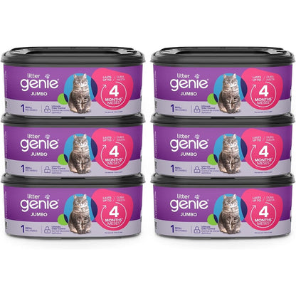 Litter Genie Jumbo Refill Bags Six Pack front view cat litter disposal system