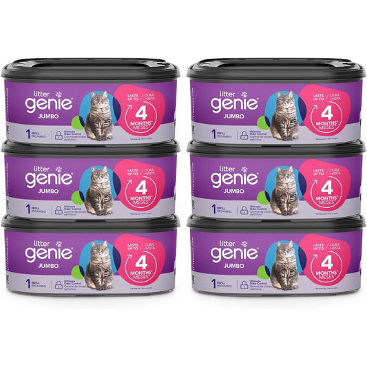 Litter Genie Jumbo Refill Bags Six Pack front view cat litter disposal system