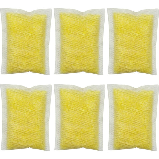 AFJWUZ odor removing refills six pack box front view showing yellow pet odor elimination packets.