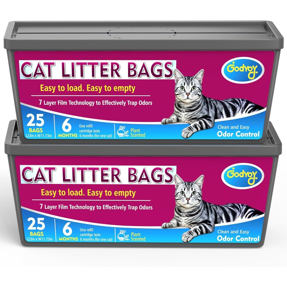 Godyoy cat litter refill bags front view packaging for genie easy roll bin