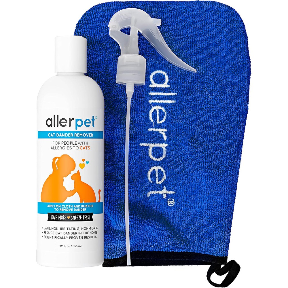 Allerpet cat dander remover liquid solution front view product bottle