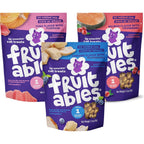 Fruitables Crunchy Cat Treats Variety Pack Chicken Blueberry Salmon Cranberry Tuna Pumpkin Healthy Low Calorie Protein Rich Snacks 2.5 Ounce 3 Pack