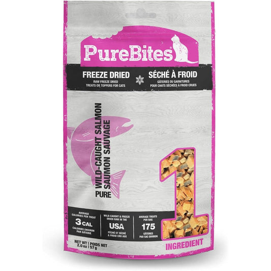PureBites Freeze Dried Salmon Cat Treats Made With One Pure Ingredient Wild Caught Sockeye Salmon High Protein Daily Snacks For Cats Fifty Seven Grams