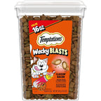 Temptations Wacky Blasts Cluckin Bacon Flavor Crunchy Cat Treats Dual Texture Snack Pack For Adult Cats Sixteen Ounce Pouch