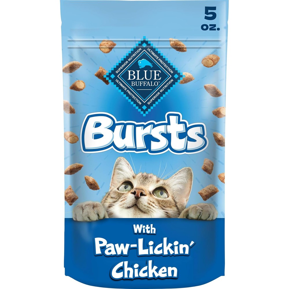 Blue Buffalo Bursts Paw-Lickin' Chicken Crunchy And Creamy Cat Treats For Training Made With Real Chicken 5 Ounce