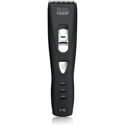 FOGOSP F70 quiet dog hair clippers front view cordless pet grooming kit