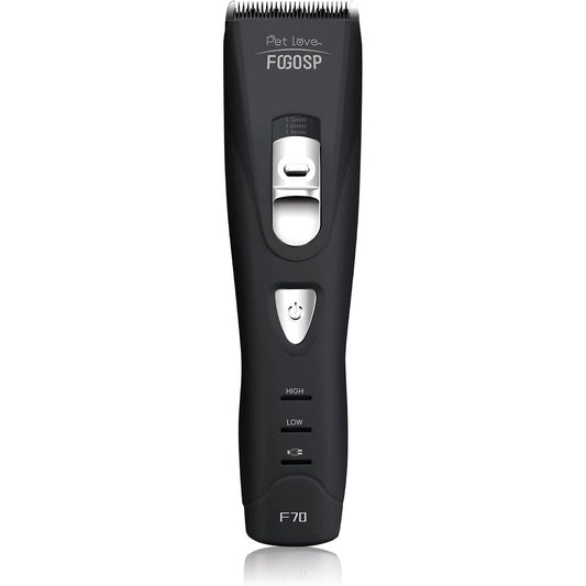 FOGOSP F70 quiet dog hair clippers front view cordless pet grooming kit