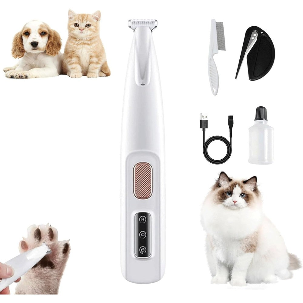 Unbranded Calm Clippers for Cats front view showing the LED display and pet trimmer head.