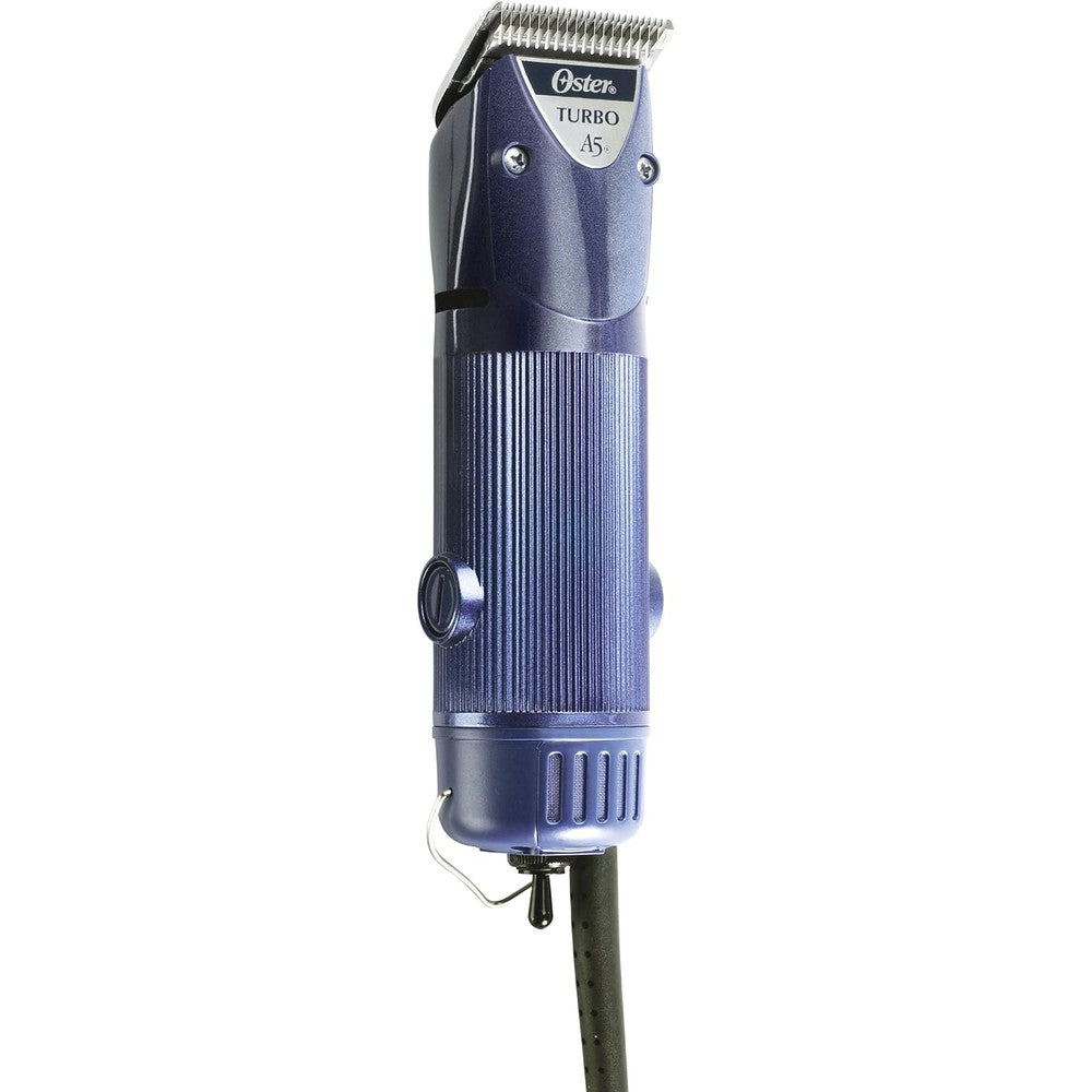Oster professional care a5 turbo clipper front view with blue housing