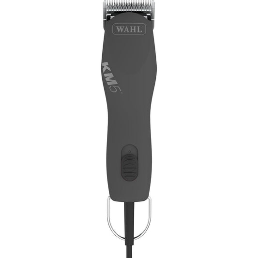 Wahl Pro Animal Curly Coat KM Two Speed Pet Clipper front view showing gunmetal finish.