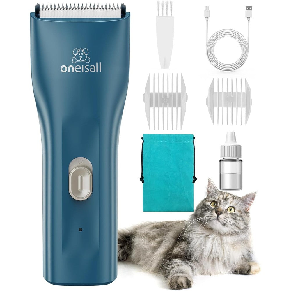 Oneisall pet clipper for cat matted hair front view in green
