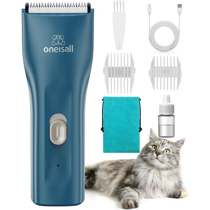 Oneisall pet clipper for cat matted hair front view in green