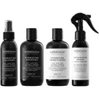 Smith And Burton Hydrating Luxe Set front view of premium grooming kit bottles
