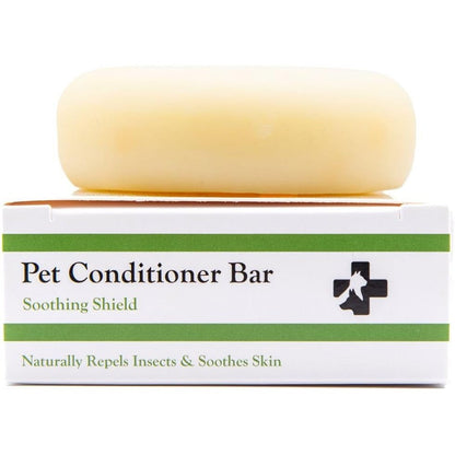 The Animal Bar Soothing Shield Pet Conditioner Bar front view for dry itchy skin relief.