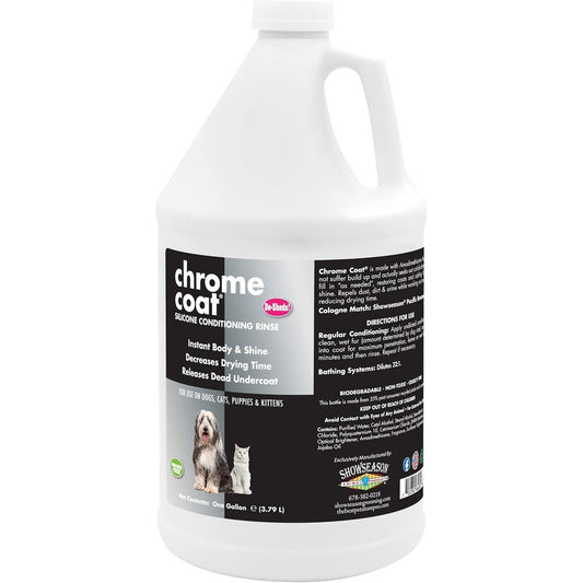 Showseason Animal Products Chrome Coat 1 Gallon front view professional pet conditioning rinse