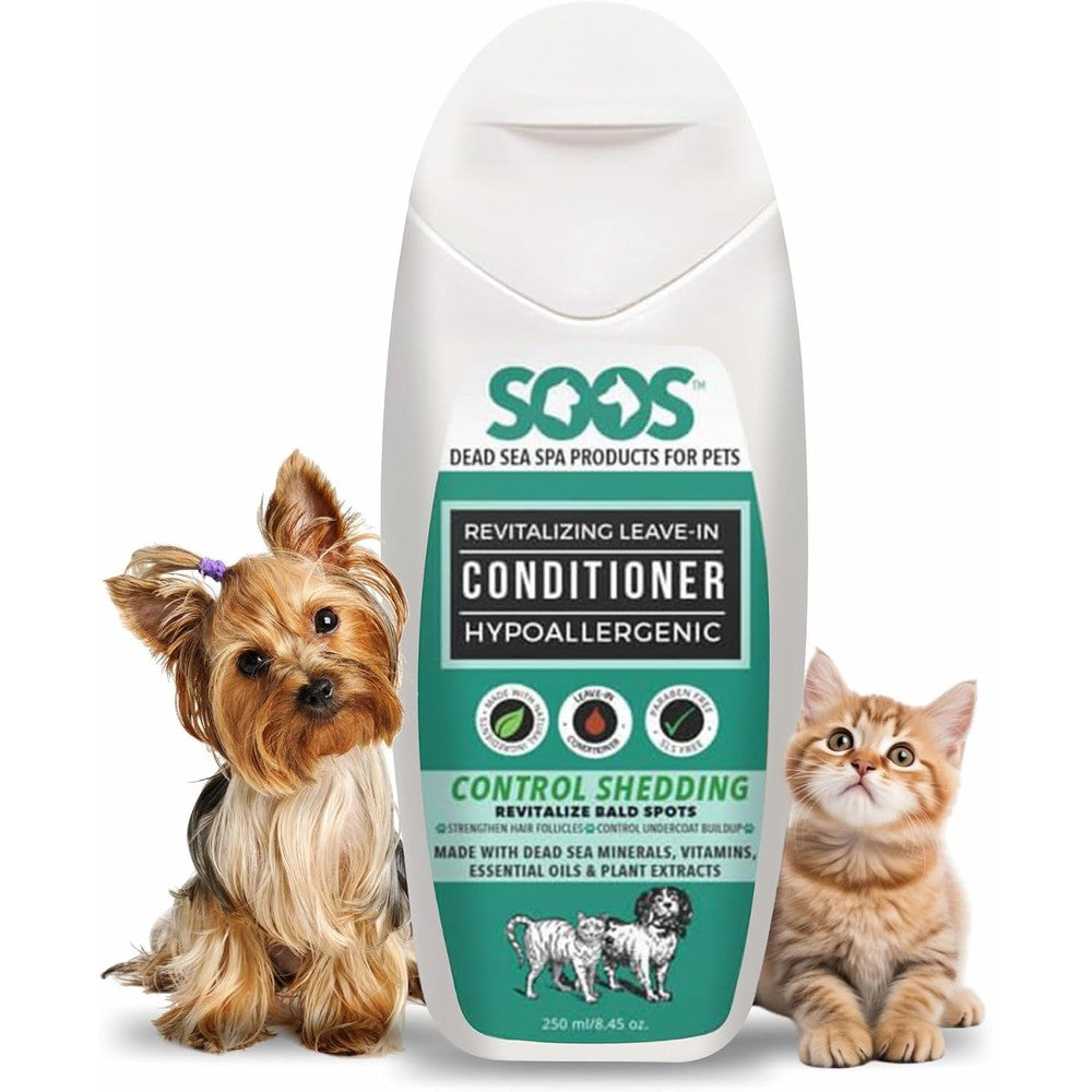 Soos Pets Natural Dead Sea Leave In Conditioner front view bottle
