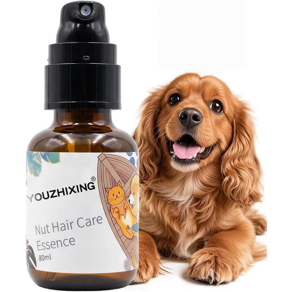 GJYC PET Pet Fur Care Oil front view bottle on a clean background.