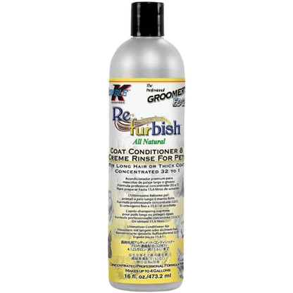 Groomers Edge Re-Fur-Bish Pet Conditioner front view professional dematting cream rinse