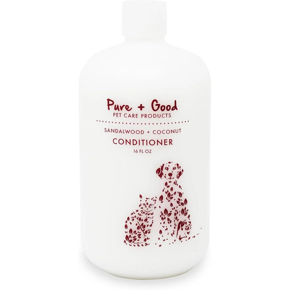 Pure and Good Dog and Cat Conditioner Sandalwood and Coconut bottle front view
