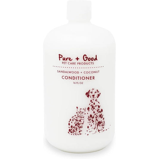 Pure and Good Dog and Cat Conditioner Sandalwood and Coconut bottle front view