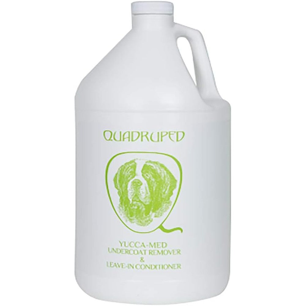Quadruped Pet Care Yucca-Med Leave-In Conditioner front view bottle with spearmint scent