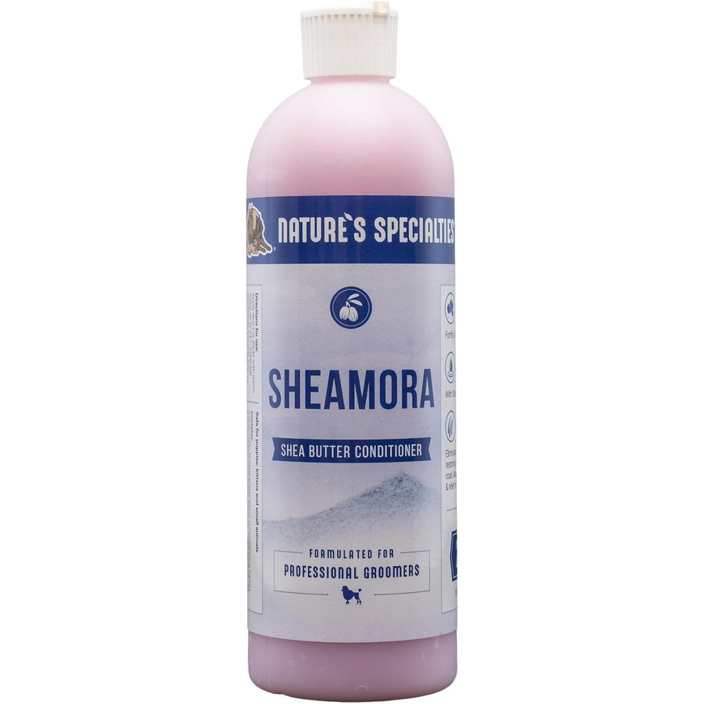 Nature's Specialties Sheamora Shea Butter and Argan Oil Conditioner front view for professional pet grooming.