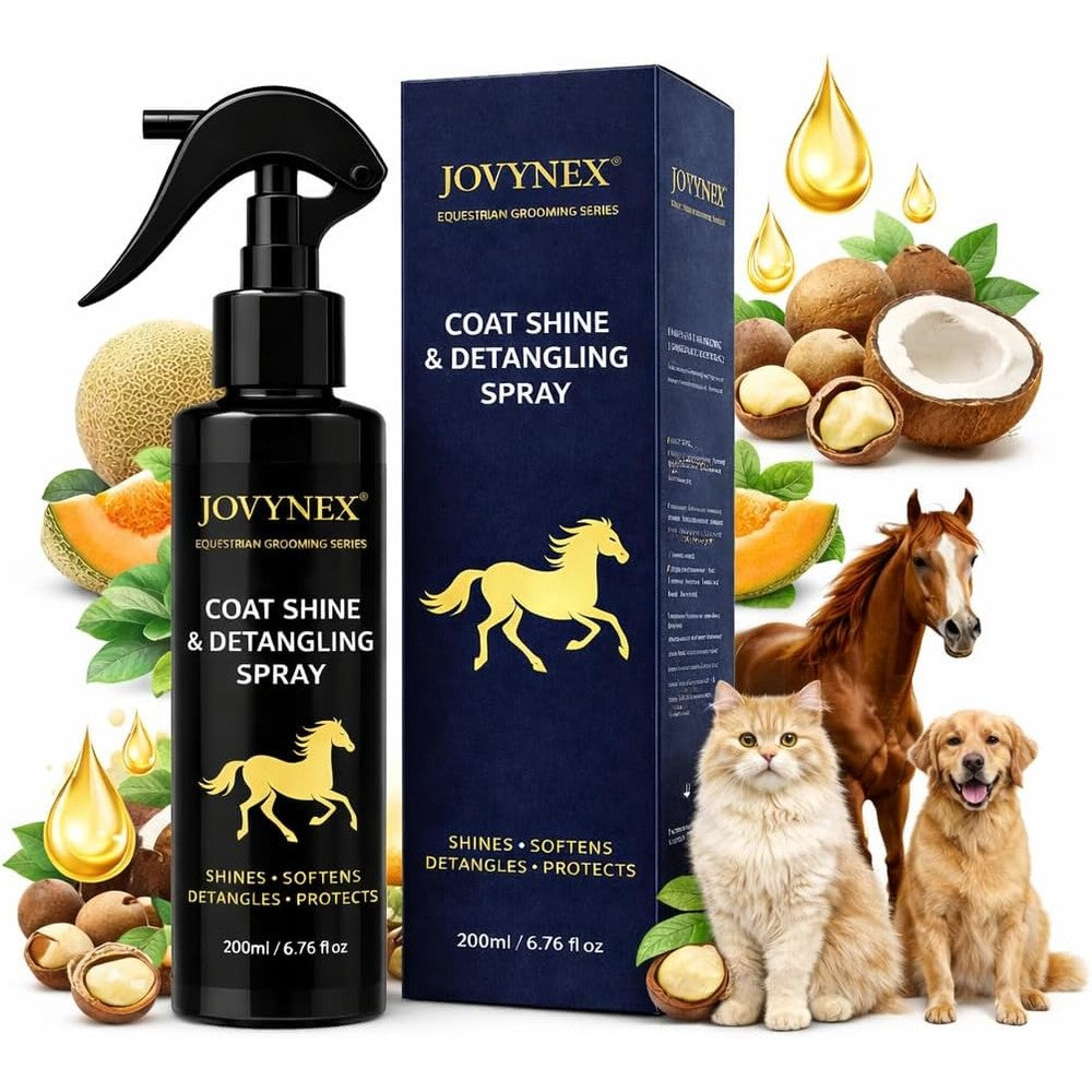 Jovynex Dog Detangler Spray front view bottle for premium pet grooming