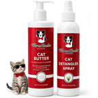 Warren London Cat Detangler and Hydrating Butter Combo front view professional cat grooming kit