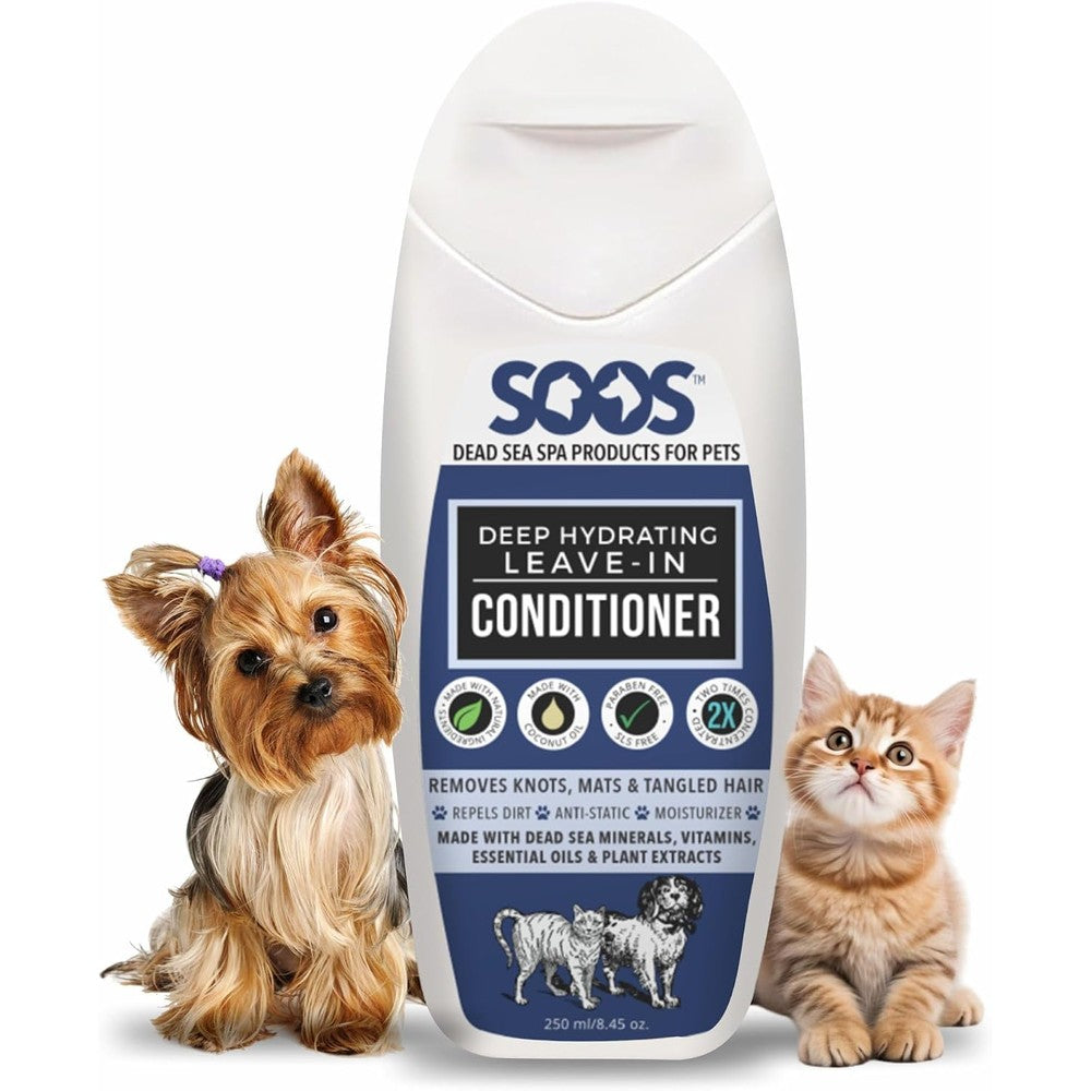Soos Pets Deep Hydrating Leave In Conditioner front view bottle
