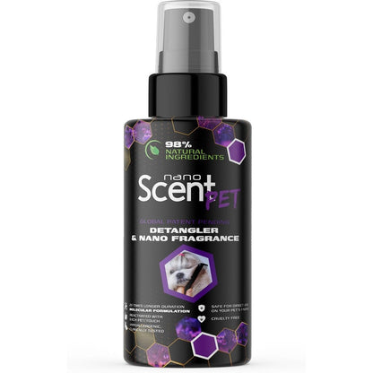 nanoSCENT Pet Fur Detangler and Conditioner 50mL front view bottle for dog grooming