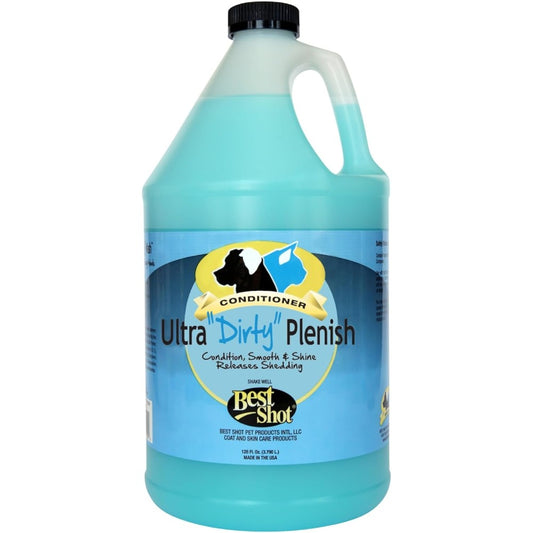 Best Shot Ultra Dirty Plenish Conditioner one gallon front view professional pet deshedding formula