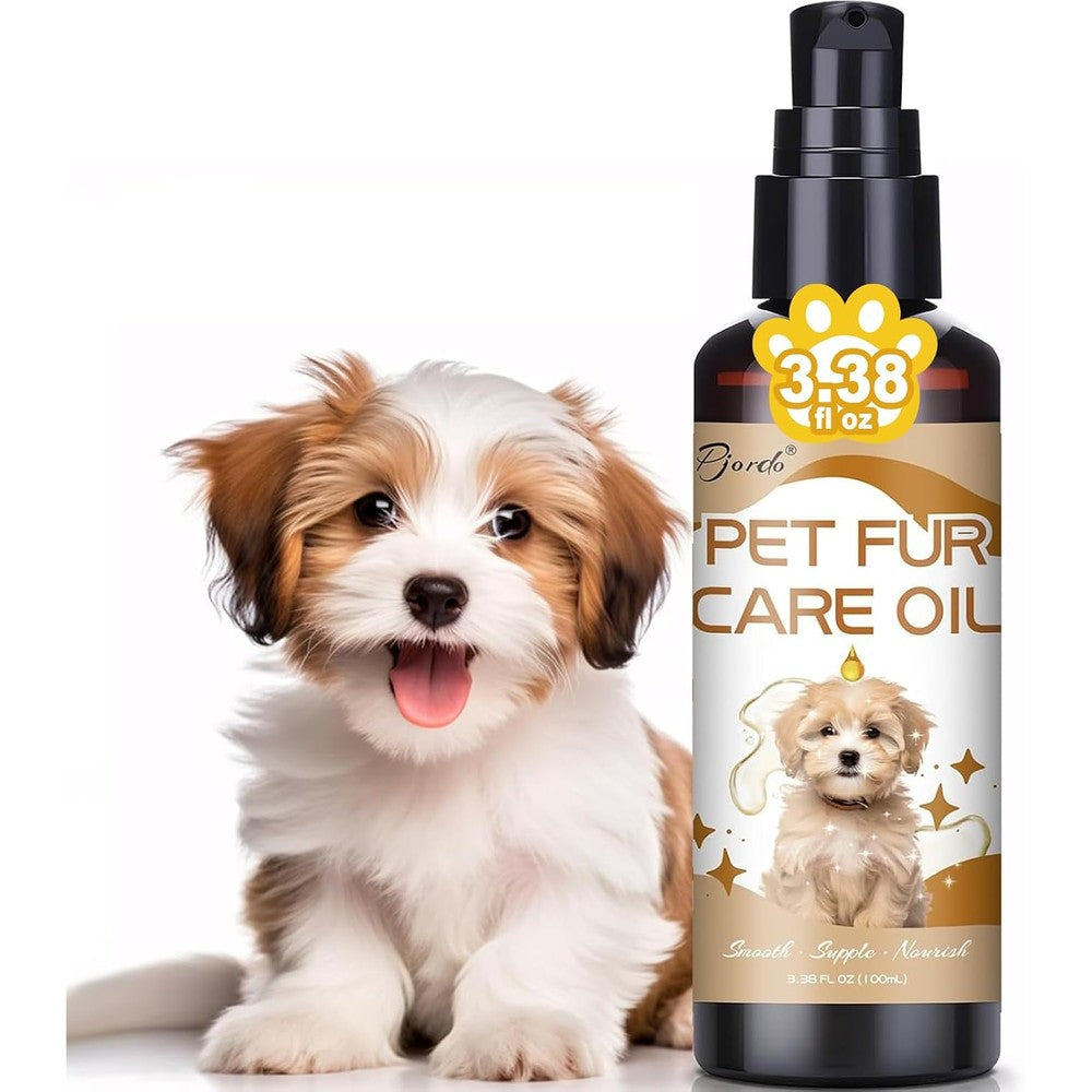 GJYC PET Pjordo Pet Fur Care Oil front view bottle for dog grooming