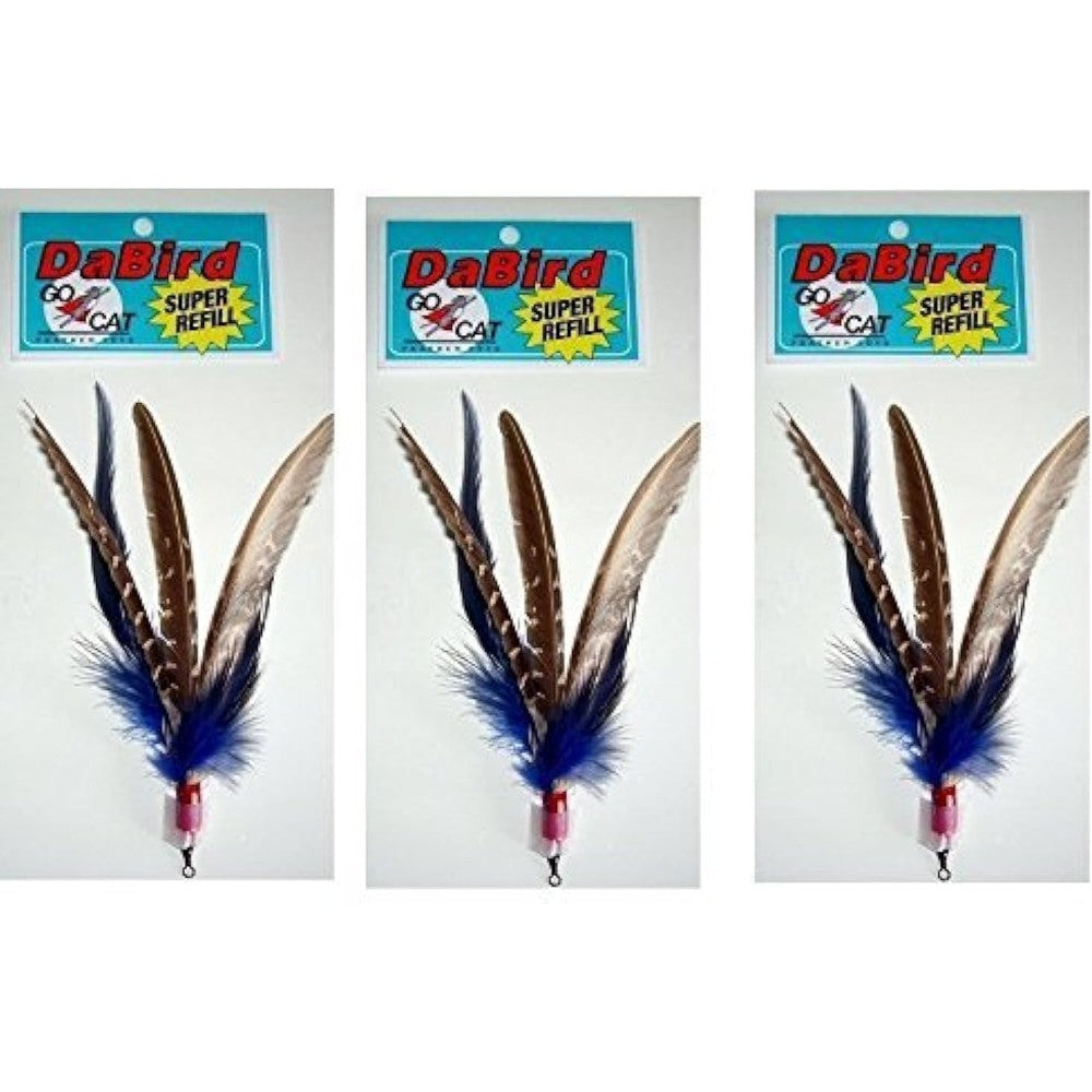 GoCat Da Bird Super Feather Refill front view interactive cat toy