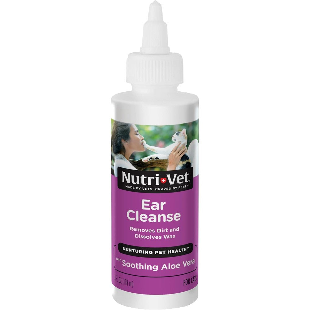 Nutri-Vet Ear Cleanser for Cats front view 4 fluid ounces