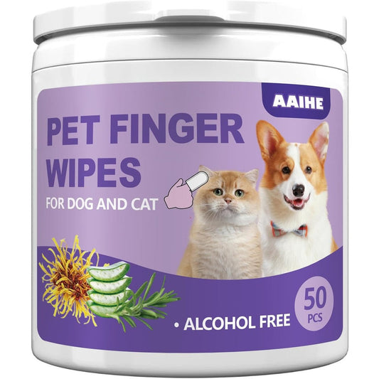 Aaihe dog ear finger wipes packaging front view