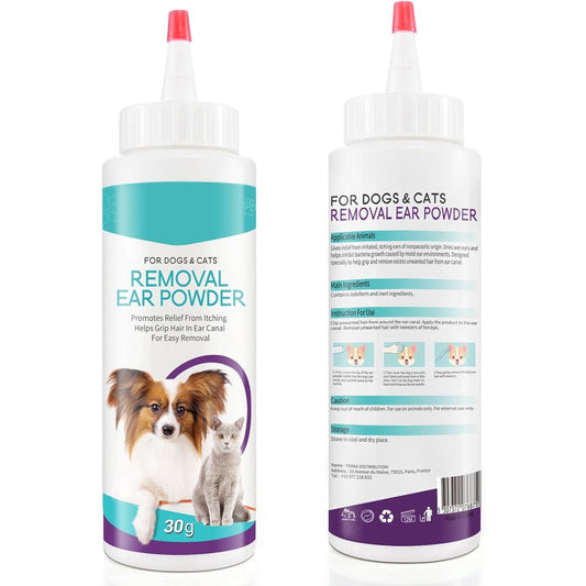 Alivo dog ear cleaning powder bottle front view