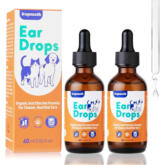 Kopmath Dog Ear Drops bottle front view for pet ear infection treatment