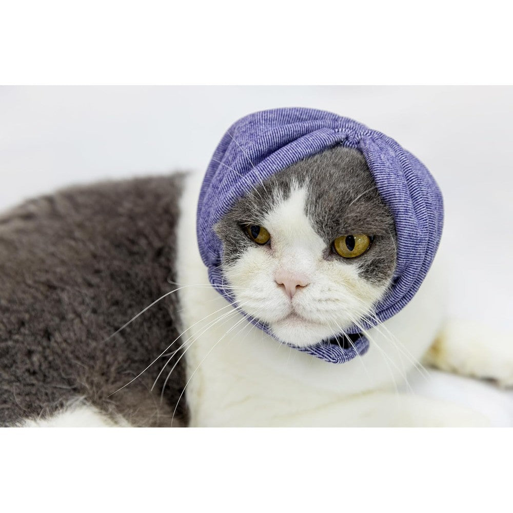 Fdandade cat hematoma ear wrap purple front view