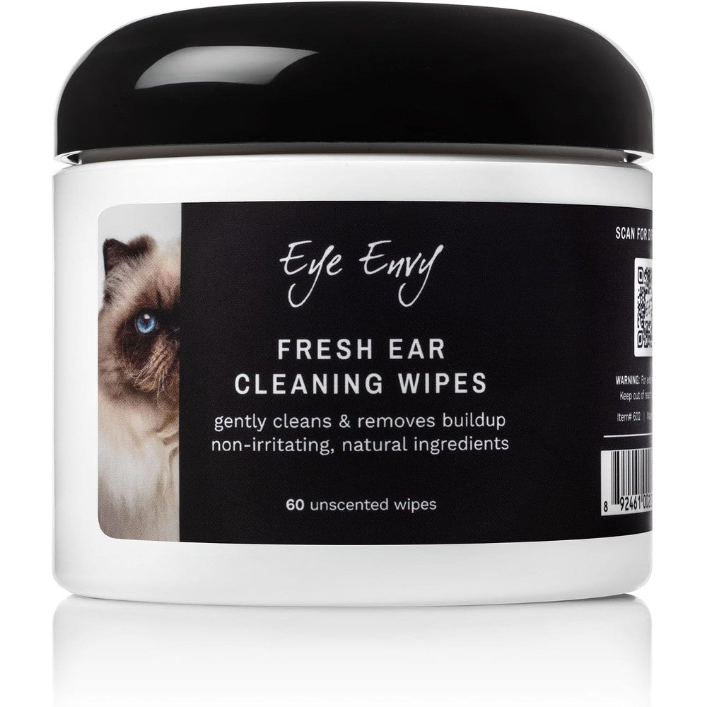Eye Envy Fresh Ear Cleaning Wipes for cats front view jar