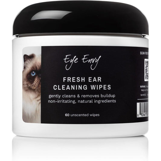 Eye Envy Fresh Ear Cleaning Wipes for cats front view jar