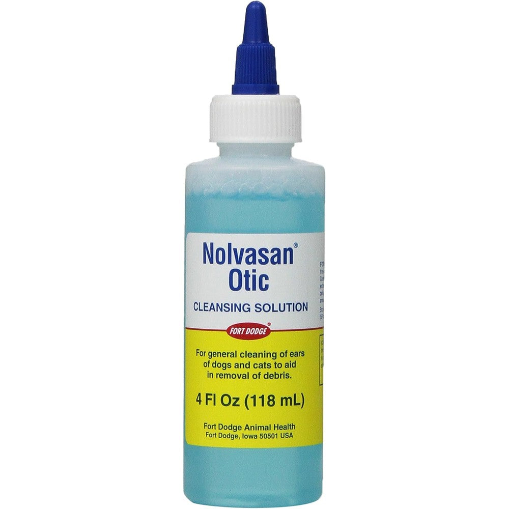 Zoetis Fort Dodge Nolvasan Otic Cleansing Solution front view bottle ear cleaner