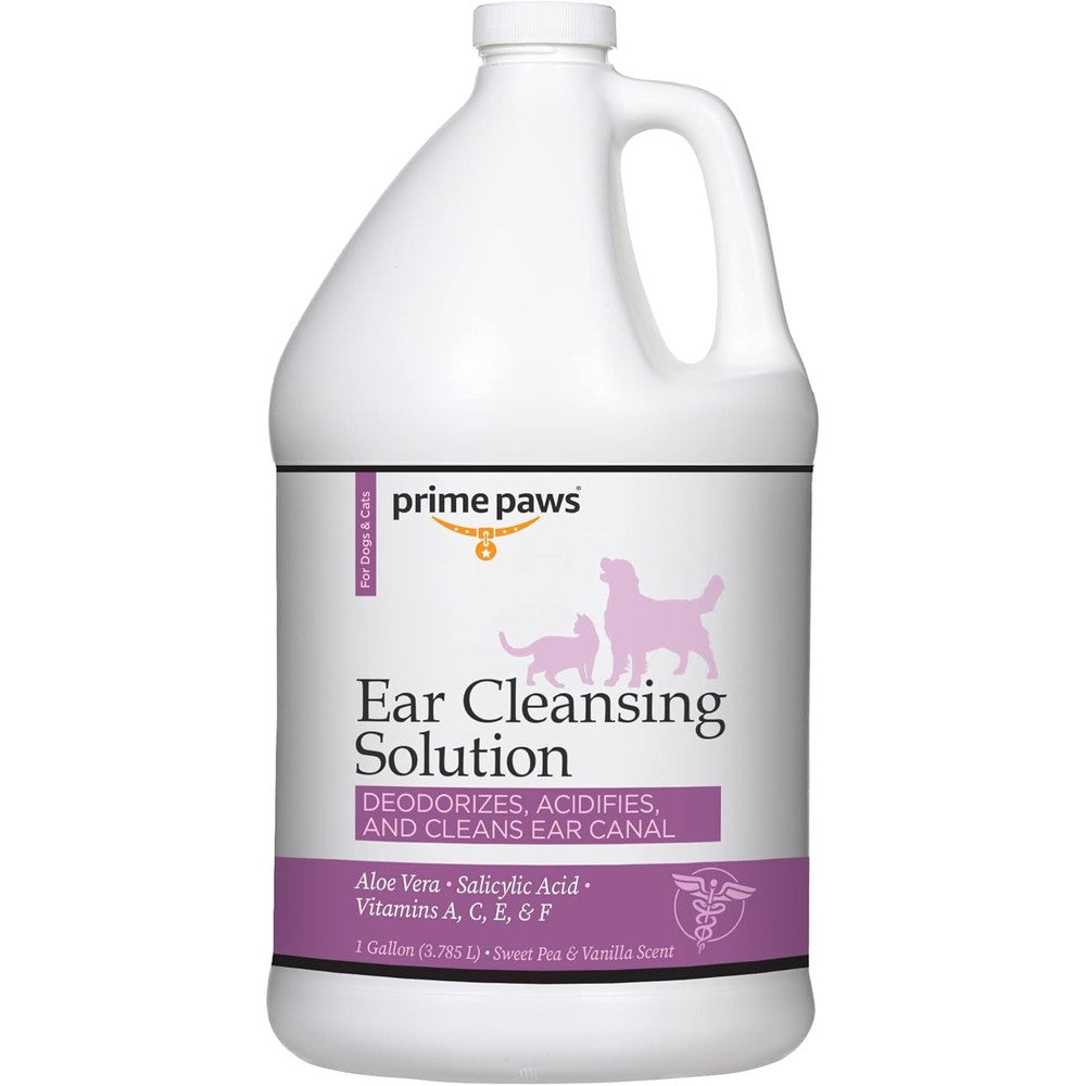 Prime Paws Ear Cleansing Solution 1 Gallon bottle front view