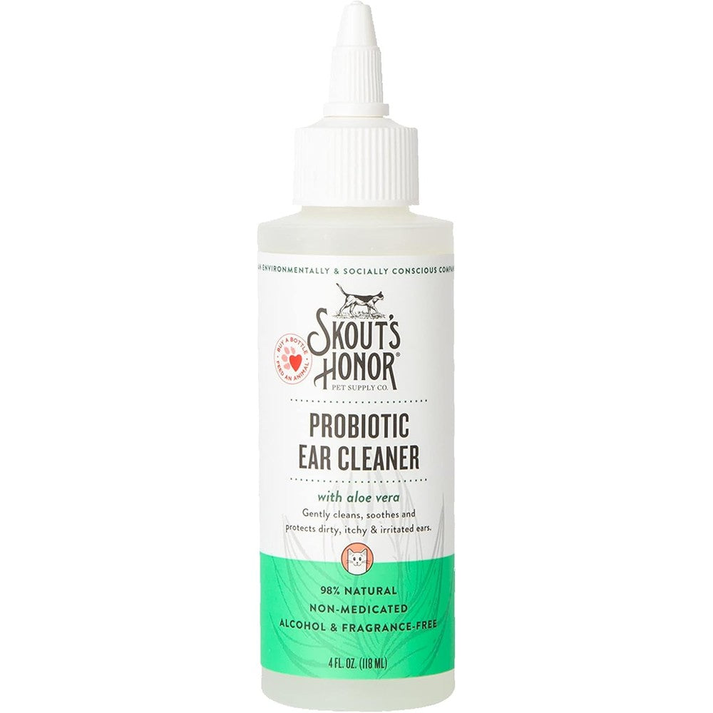 Skout's Honor Probiotic Cat Ear Cleaner front view bottle