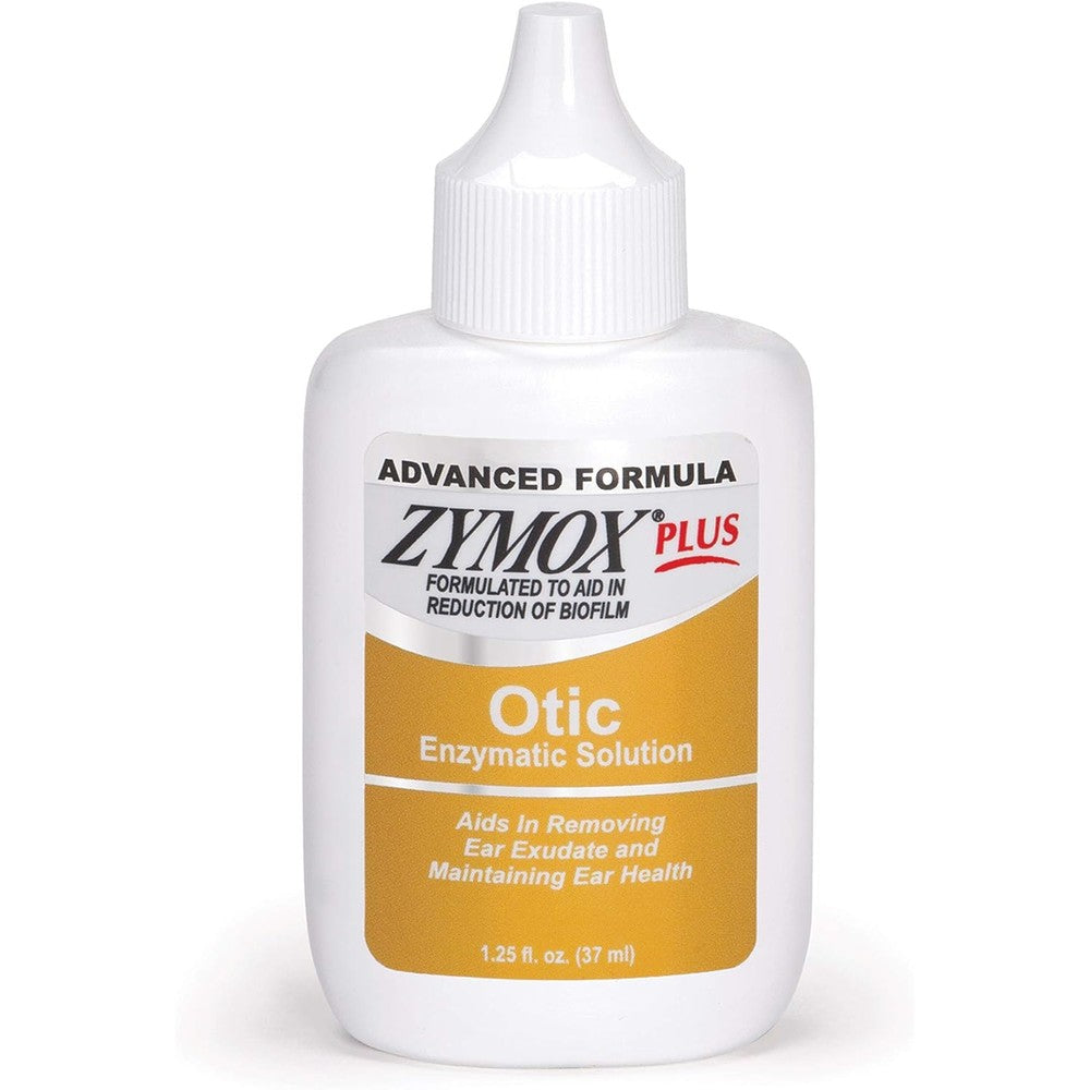 Zymox Advanced Formula Otic Plus Enzymatic Ear Solution front view bottle packaging