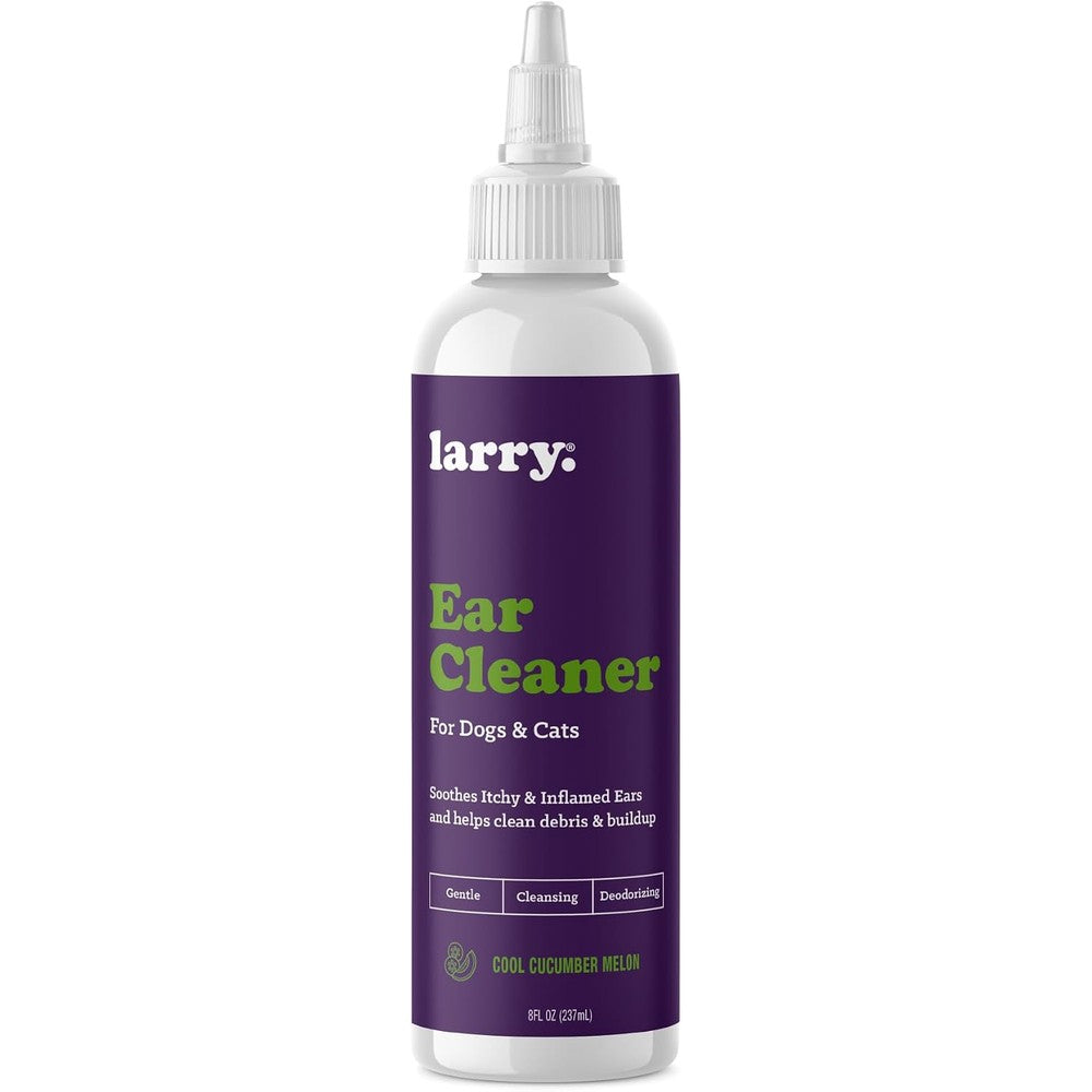 Larry dog and cat ear cleaner 8 fluid ounce bottle front view