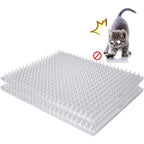 Aocoray 14 Pack Cat Deterrent Scat Mat For Indoor And Outdoor Use 16 By 13 Inches Transparent Plastic Spike Barrier For Pets