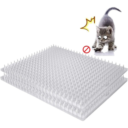 Aocoray 14 Pack Cat Deterrent Scat Mat For Indoor And Outdoor Use 16 By 13 Inches Transparent Plastic Spike Barrier For Pets