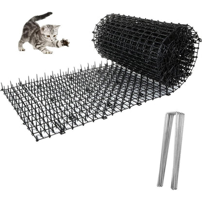 Senenqu Cat Scat Mat With Spikes 12 Inches By 13 Feet Indoor And Outdoor Humane Animal Deterrent Prickle Strips For Gardens Furniture And Home