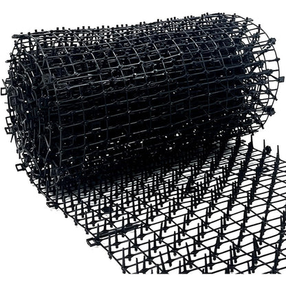 Hugeleaf 12 Feet Cat Scat Mat With Spikes Training Plastic Deterrent For Indoor And Outdoor Use With 8 Metal Staples
